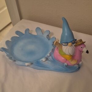 Flamingo Beach Blue Gnome Decoration